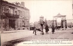 CPA Militaria Guerre of 1914 Reims La carries from Paris and surroundings bombard by the German shells
