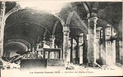 CPA Militaria War of 1914 Interieur of the markets Ypres