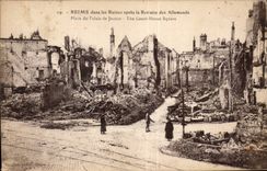 CPA Militaria Reims in the ruins after the retirement of German places law courts