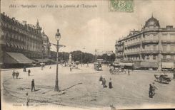 CPA Montpellier La place de la comedie et l esplanade