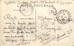 CPA Militaria Battles of the Brabant Marne the King the ruins