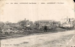 CPA Militaria Andernay ruins