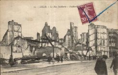 CPA Militaria Lille the street Faidherbe