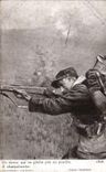 CPA Militaria the war of 1914 a gunner which does not waste its powder
