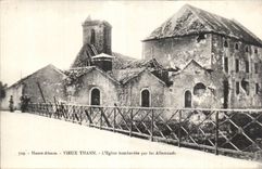 CPA Old Thann Church bombardee by the Germans