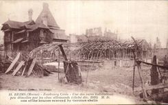 CPA Reims Ceres Suburb One of the rare dwellings little demolished by the German shells