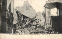 CPA Interior Militaria of the pulpit of truth of church bombardee of Ramscappelle