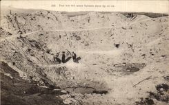 CPA Militaria the Great War 1914 The hill 103 witch funnels gives by miles