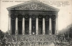 Paris - 8 - Festivals of the Victoire - July 14th 1919 - Militaria - the Madeleine - CPA