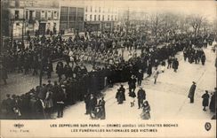 Paris - Zeppelins on Paris - odious Crimes of the Boches pirates - CPA