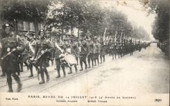 Paris - Review of July 14th 1918 - Militaria - English Soldiers - CPA