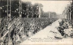 Paris - the Festival of the Victoire - July 14th 1919 - English Troops - Champs Elysees - CPA