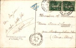 CPA Militaria Paris Festivals of the victory July 14th 1919 cavalry