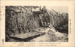 CPA Reims Pompelle Tombs of the defenders of strong Militaria