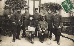 CARTE PHOTO Militaria Erlau Baviere Soldats