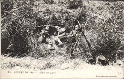 CPA Militaria Guerre de 1914 REpos bien gagne 