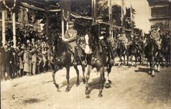 Real photo Militaria Paris Festivals of the Victoire July 14th 1919 general Foch and Joffre Arc de Triomphe