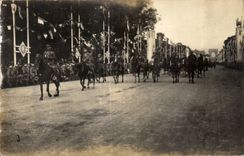 Real photo Militaria Paris Festivals of the Victoire July 14th 1919 Ravelled of the marshals Arc de Triomphe