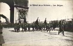 CPA Militaria Paris Ravelled of the Victoire Belgians Arc de Triomphe