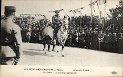 CPA Militaria Paris July 14th 1919 the procession general Gouraud