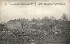 CPA Militaria Battles of the Frignicourt Marne main street II