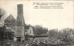 CPA Militaria Battles of the Courdemanges Marne Around church