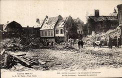 CPA Militaria the Roye Great War German devastation