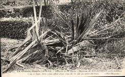 CPA Militaria the Great War Battles of the Marne Castle of Mondement close Sezanne the effects a shell of 75