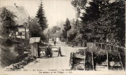 CPA Militaria War of 1914 In Alsace the defense of the Tranbach village