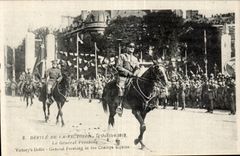 CPA Militaria July 14th 1919 Ravelled of the victory general Pershing