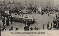 CPA Militaria Paris November 11th 1920 festivals of the fiftieth anniversary of the Republic