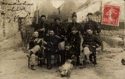 CARTE PHOTO Cosne Nievre Militaria Guerre de 1911 Soldats