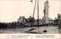 CPA Militaria the large 1914 Clermont war in Argonne Seen from of the place