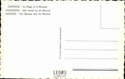 CPA Belgium Ostend the beach and Kursaal