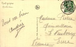 Dining CPA Belgium Rock and Bayard and boat Gulls