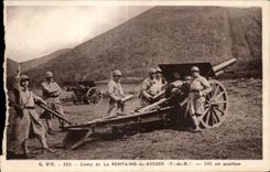 CPA Militaria Camp de la Fontaine du Berger 105 en position 