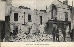 CPA Militaria Betz apres le bombardement 