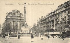CPA Belgium Brussels Brouckere Anspach Monument