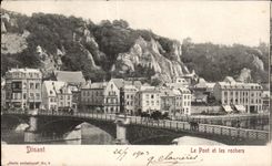 Dining CPA Belgium the bridge and rocks