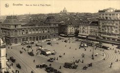 CPA Belgium Brussels Parks North and palce Rogier