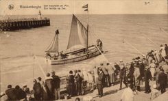 CPA Belgique Blankenberghe Une excursion en mer Bateau