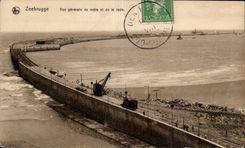 CPA Belgium zeebrugge View of the Mole and the roads