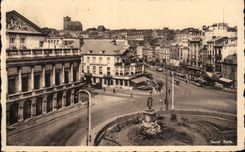 CPA Belgium Liege Statue Gretry and royal theater