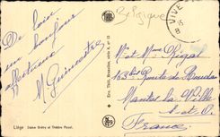 CPA Belgium Liege Statue Gretry and royal theater