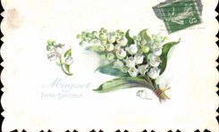 Fleurs Muguet - Porte Bonheur - Lily of the Valley - CPA 