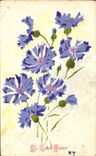 Fleurs Blue - CPA 