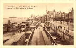 Belgica - Belgien - Belgica - Amberes - Antwerpen - Het Steen en asilo - CPA