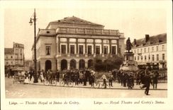 Belgium - Belgium - Belgien - Liege - Royal Theater and Statue of Gretry - CPA