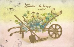 CPA Fantasy Souvenir of good friendship Doves