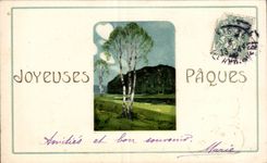 CPA Fantaisie Paques Easter 
